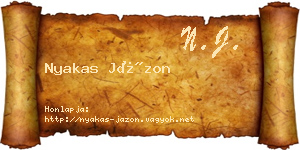 Nyakas Jázon névjegykártya